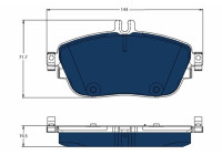 Bromsbeläggssats, skivbroms Elektrisk BLUE GDB1932BTE TRW