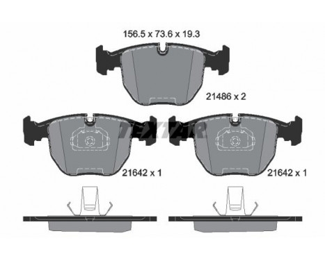 Bromsbeläggssats, skivbroms epad 2148681 Textar