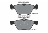 Bromsbeläggssats, skivbroms epad 2167081 Textar