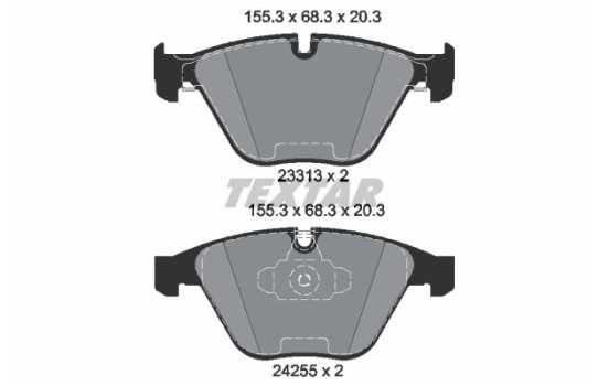 Bromsbeläggssats, skivbroms epad 2331381 Textar