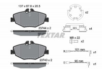Bromsbeläggssats, skivbroms epad 2374381 Textar