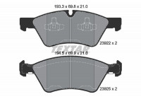 Bromsbeläggssats, skivbroms epad 2392281 Textar
