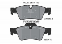 Bromsbeläggssats, skivbroms epad 2392381 Textar