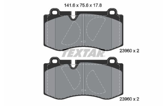 Bromsbeläggssats, skivbroms epad 2396081 Textar
