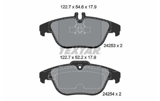 Bromsbeläggssats, skivbroms epad 2425381 Textar