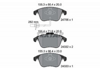 Bromsbeläggssats, skivbroms epad 2470681 Textar