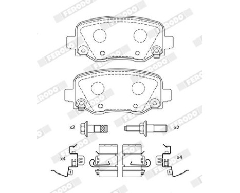 Bromsbeläggssats, skivbroms FDB4883 Ferodo, bild 2