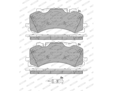 Bromsbeläggssats, skivbroms FDB5200 Ferodo, bild 3