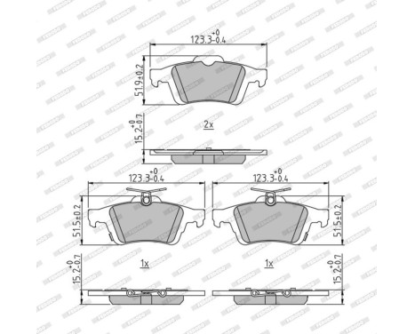Bromsbeläggssats, skivbroms FDB5245 Ferodo, bild 2