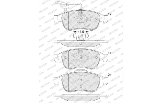 Bromsbeläggssats, skivbroms FDB5541 Ferodo, bild 2