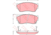 Bromsbeläggssats, skivbroms GDB1012 TRW