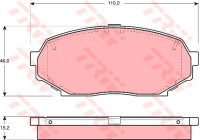 Bromsbeläggssats, skivbroms GDB1028 TRW
