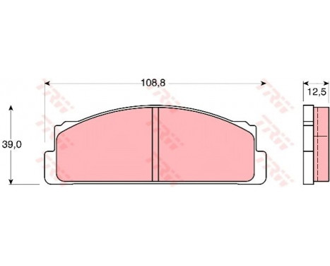 Bromsbeläggssats, skivbroms GDB105 TRW