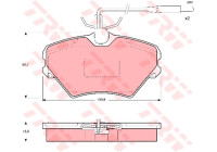 Bromsbeläggssats, skivbroms GDB1087 TRW