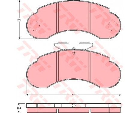 Bromsbeläggssats, skivbroms GDB1114 TRW