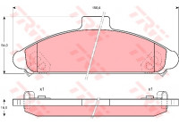 Bromsbeläggssats, skivbroms GDB1136 TRW