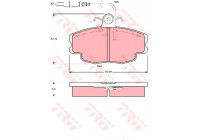 Bromsbeläggssats, skivbroms GDB114 TRW
