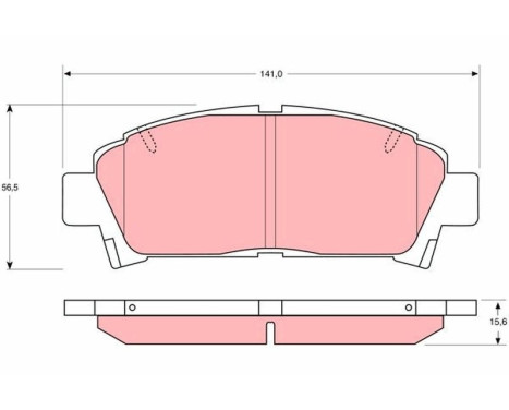 Bromsbeläggssats, skivbroms GDB1145 TRW, bild 2