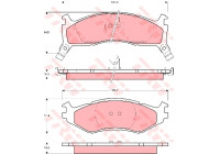 Bromsbeläggssats, skivbroms GDB1158 TRW