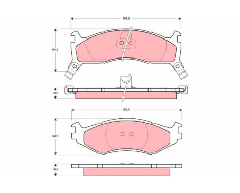 Bromsbeläggssats, skivbroms GDB1158 TRW, bild 2