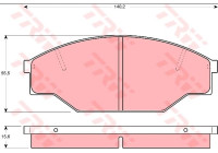 Bromsbeläggssats, skivbroms GDB1181 TRW