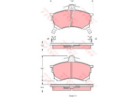 Bromsbeläggssats, skivbroms GDB1197 TRW