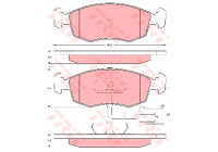 Bromsbeläggssats, skivbroms GDB1208 TRW