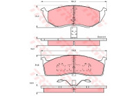 Bromsbeläggssats, skivbroms GDB1244 TRW