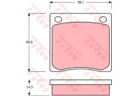 Bromsbeläggssats, skivbroms GDB126 TRW