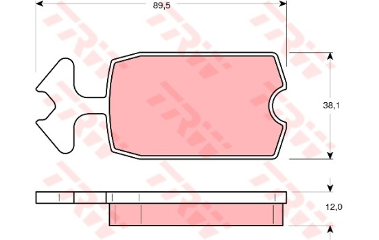 Bromsbeläggssats, skivbroms GDB127 TRW