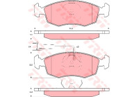 Bromsbeläggssats, skivbroms GDB1341 TRW