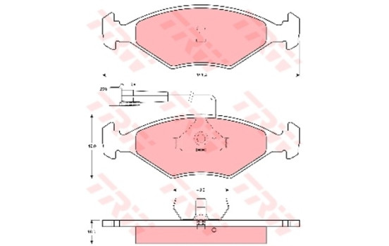 Bromsbeläggssats, skivbroms GDB1347 TRW