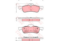 Bromsbeläggssats, skivbroms GDB1477 TRW