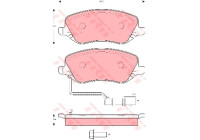 Bromsbeläggssats, skivbroms GDB1489 TRW