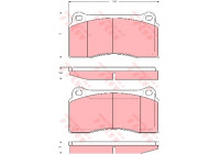 Bromsbeläggssats, skivbroms GDB1536 TRW