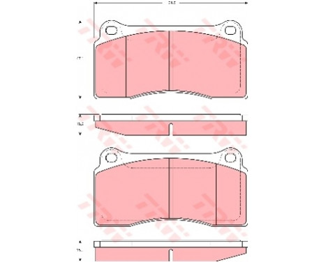 Bromsbeläggssats, skivbroms GDB1536 TRW