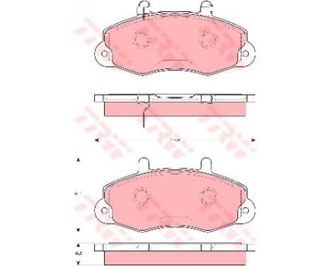 Bromsbeläggssats, skivbroms GDB1572 TRW