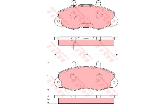 Bromsbeläggssats, skivbroms GDB1572 TRW