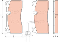 Bromsbeläggssats, skivbroms GDB1731 TRW