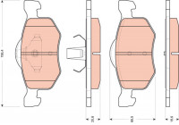 Bromsbeläggssats, skivbroms GDB1753 TRW
