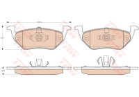 Bromsbeläggssats, skivbroms GDB1754 TRW