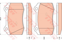 Bromsbeläggssats, skivbroms GDB1772 TRW