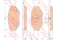 Bromsbeläggssats, skivbroms GDB1776 TRW