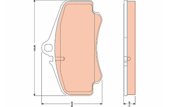 Bromsbeläggssats, skivbroms GDB1777 TRW, bild 2