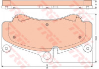 Bromsbeläggssats, skivbroms GDB1779 TRW