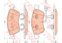Bromsbeläggssats, skivbroms GDB1811 TRW