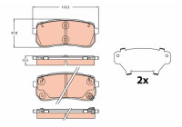 Bromsbeläggssats, skivbroms GDB2112 TRW