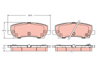 Bromsbeläggssats, skivbroms GDB2388 TRW