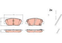 Bromsbeläggssats, skivbroms GDB2479 TRW