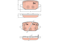 Bromsbeläggssats, skivbroms GDB2546 TRW